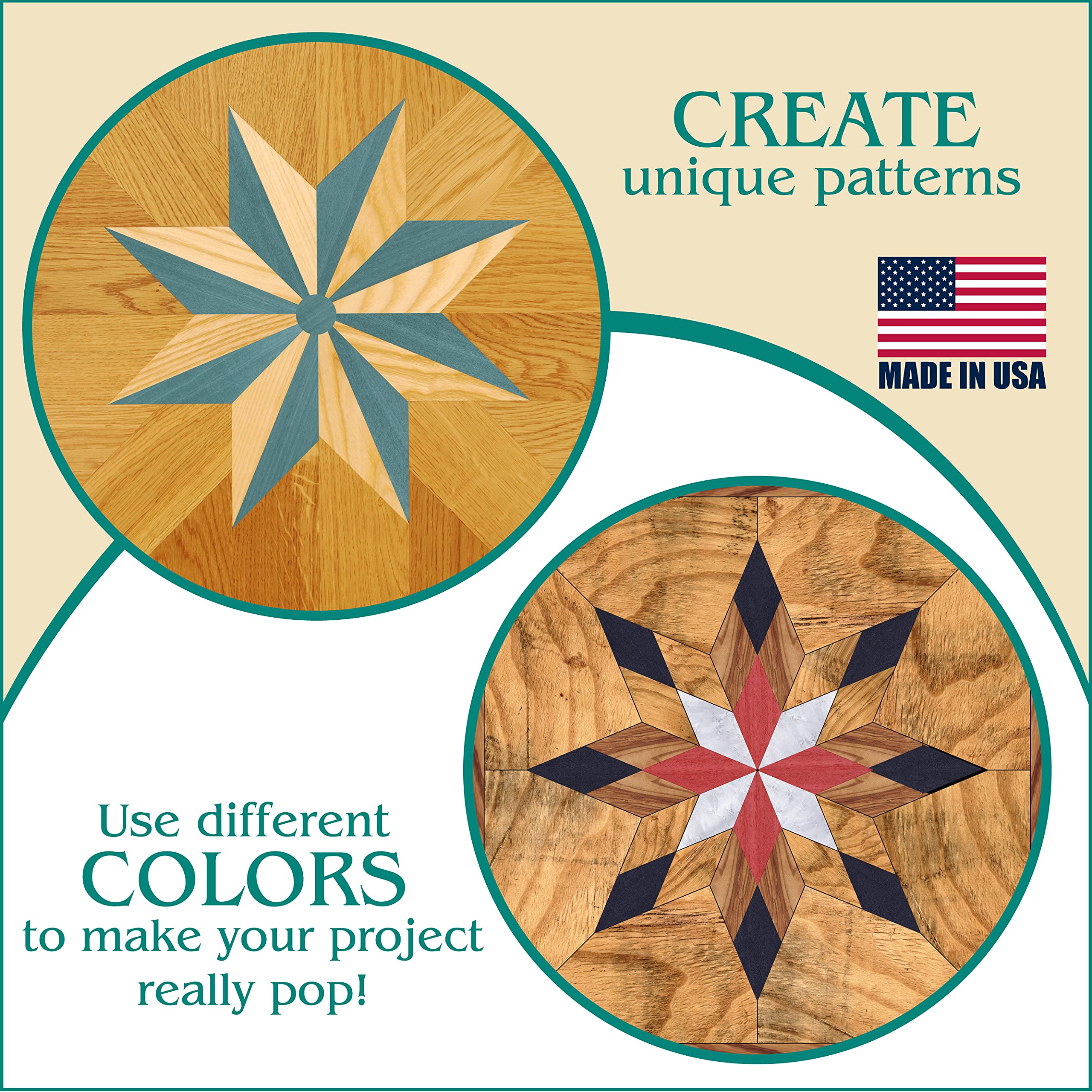 Peachtree Veneers wide sheets roughly 5–7.5 inches fit precise marquetry patterns.