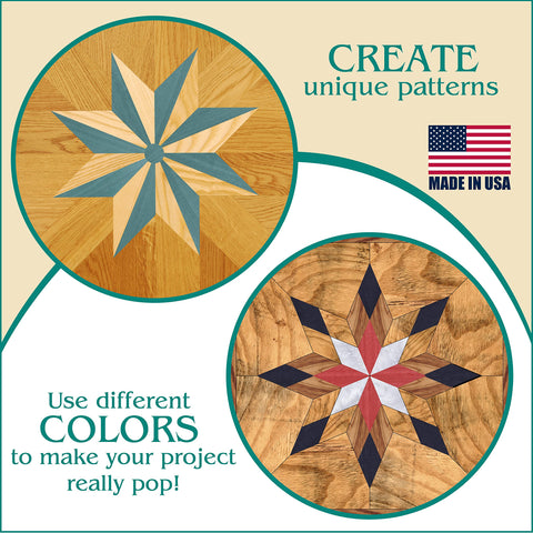 Peachtree Veneers wide sheets roughly 5–7.5 inches fit precise marquetry patterns.