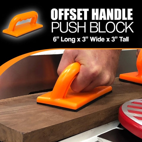 Peachtree large push block provides leverage for wider stock handling