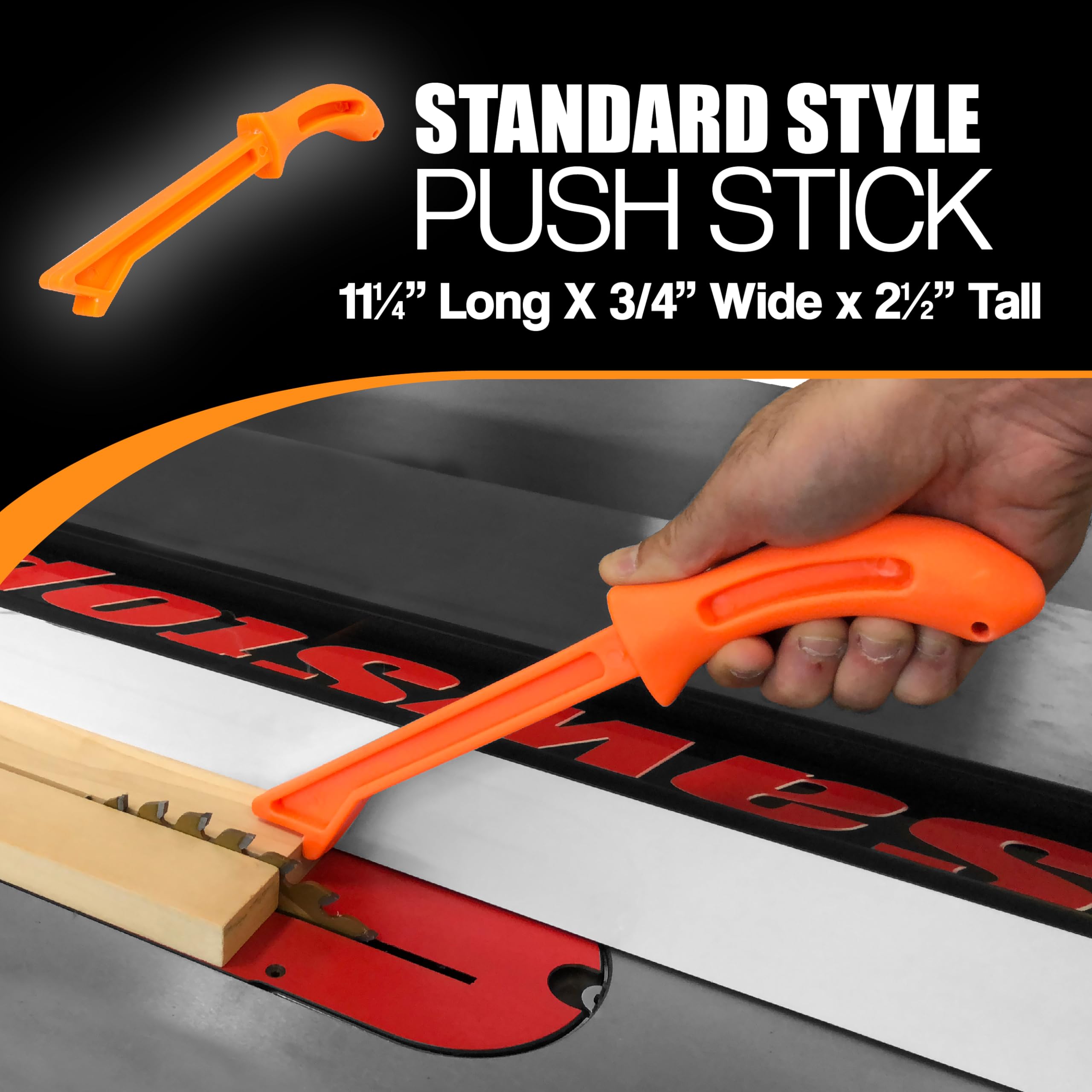 Peachtree V-style push stick offers precise fingertip guidance on router tables