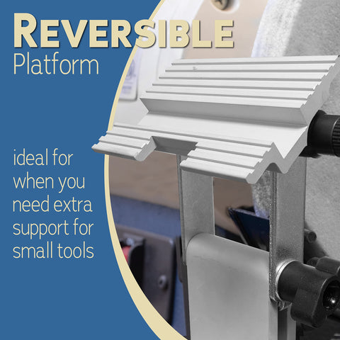 Peachtree Woodworking Supply tool rest jig adjustable handle improves control during sharpening