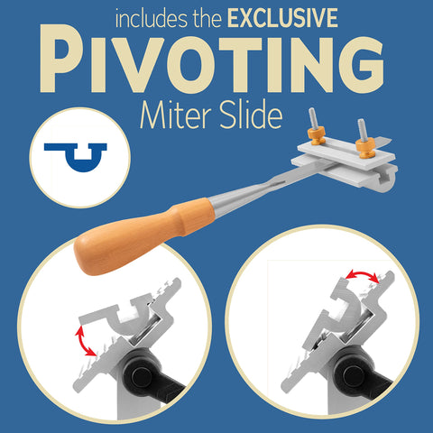 Peachtree Woodworking Supply tool rest jig flat miter slide supports smooth honing motions