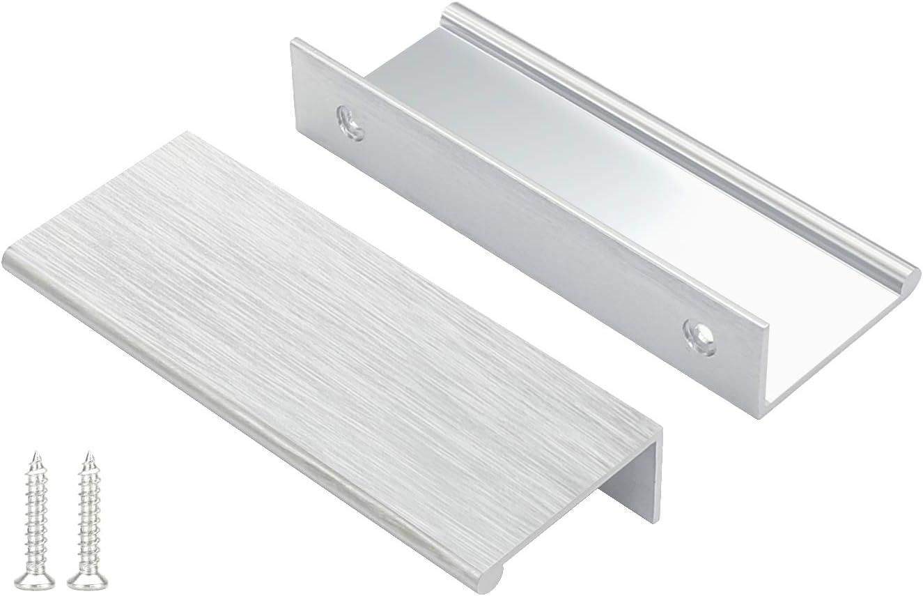 Peaha 10-pack kitchen cabinet handles brushed nickel update cabinets with a modern look.