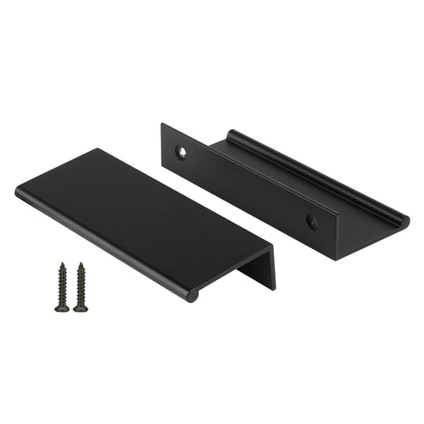 Peaha Black Cabinet Pulls front view for modern kitchen cabinets.