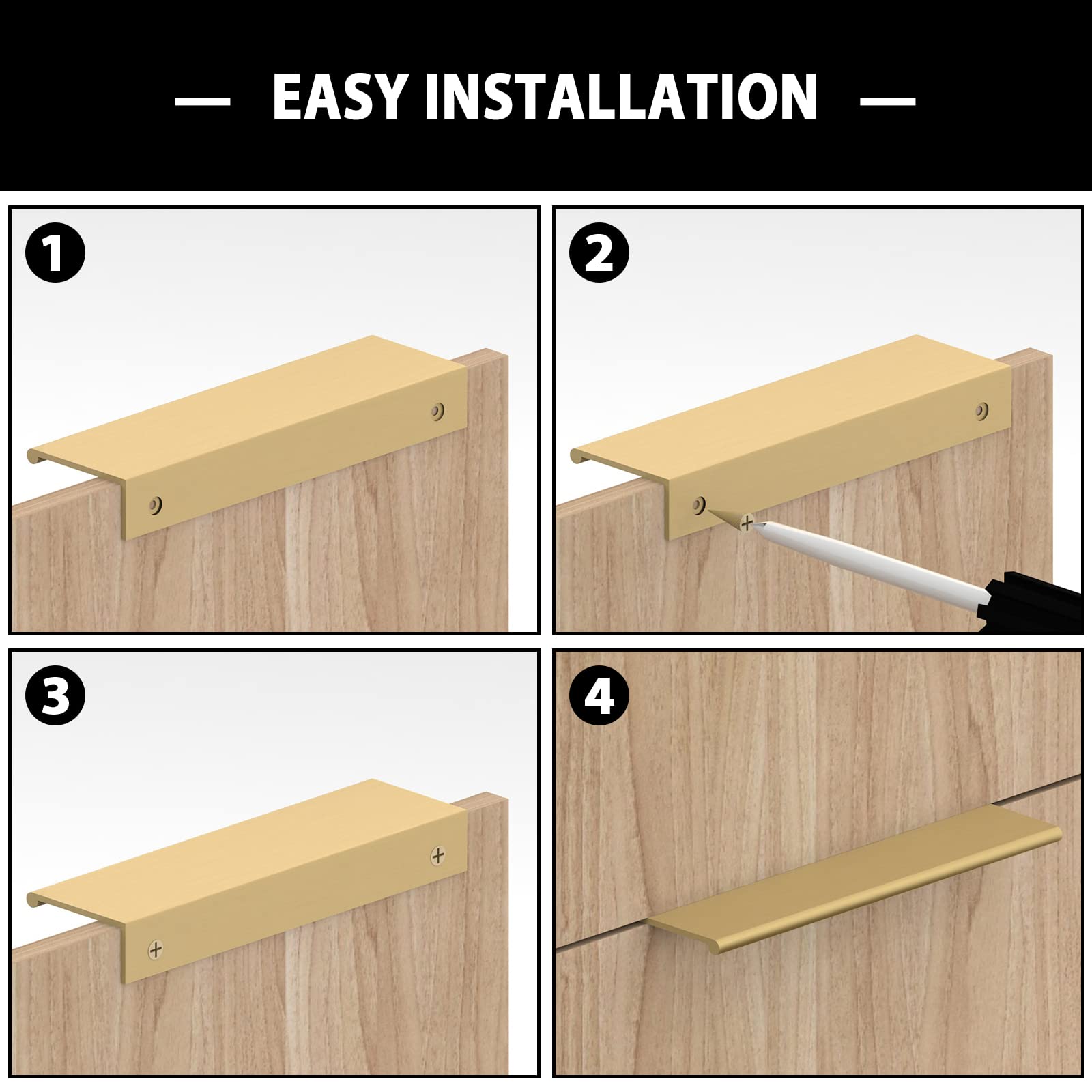 Practical for drawers, cabinets, or furniture across rooms.