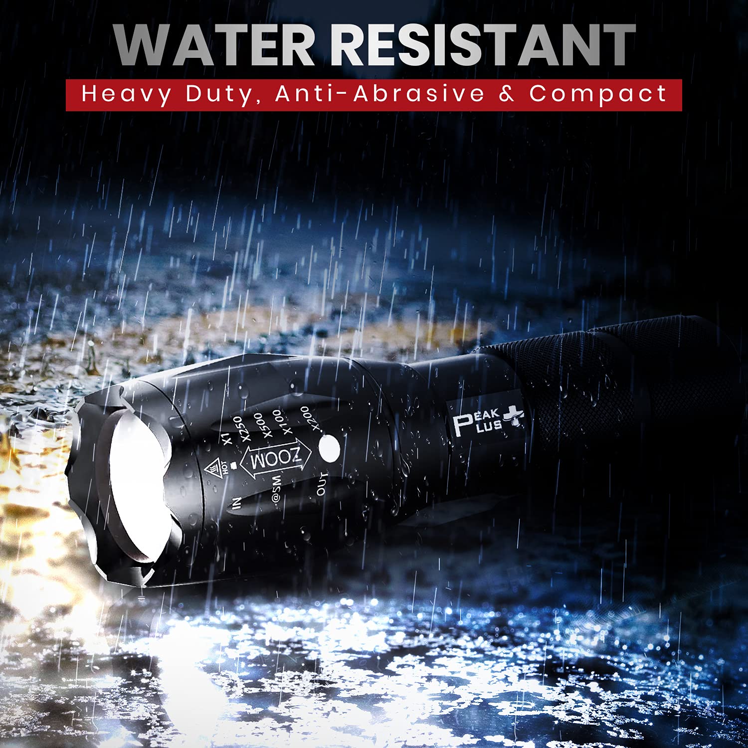 PeakPlus LFX1000 water-resistant body designed for rugged outdoor use.