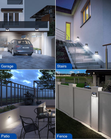 Peasur wall-mount solar security light with IP65 weatherproof rating.