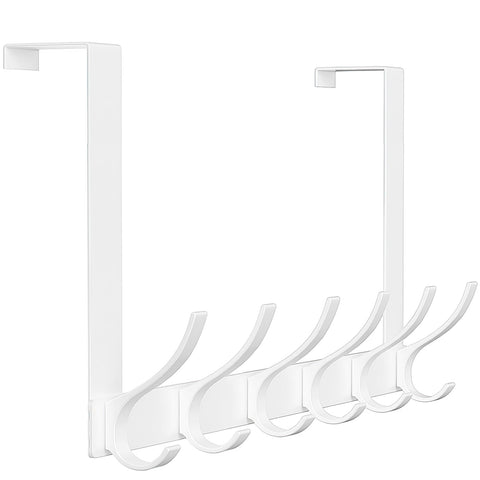 Peasulin large over-the-door hooks with 12 spots for coats and towels.