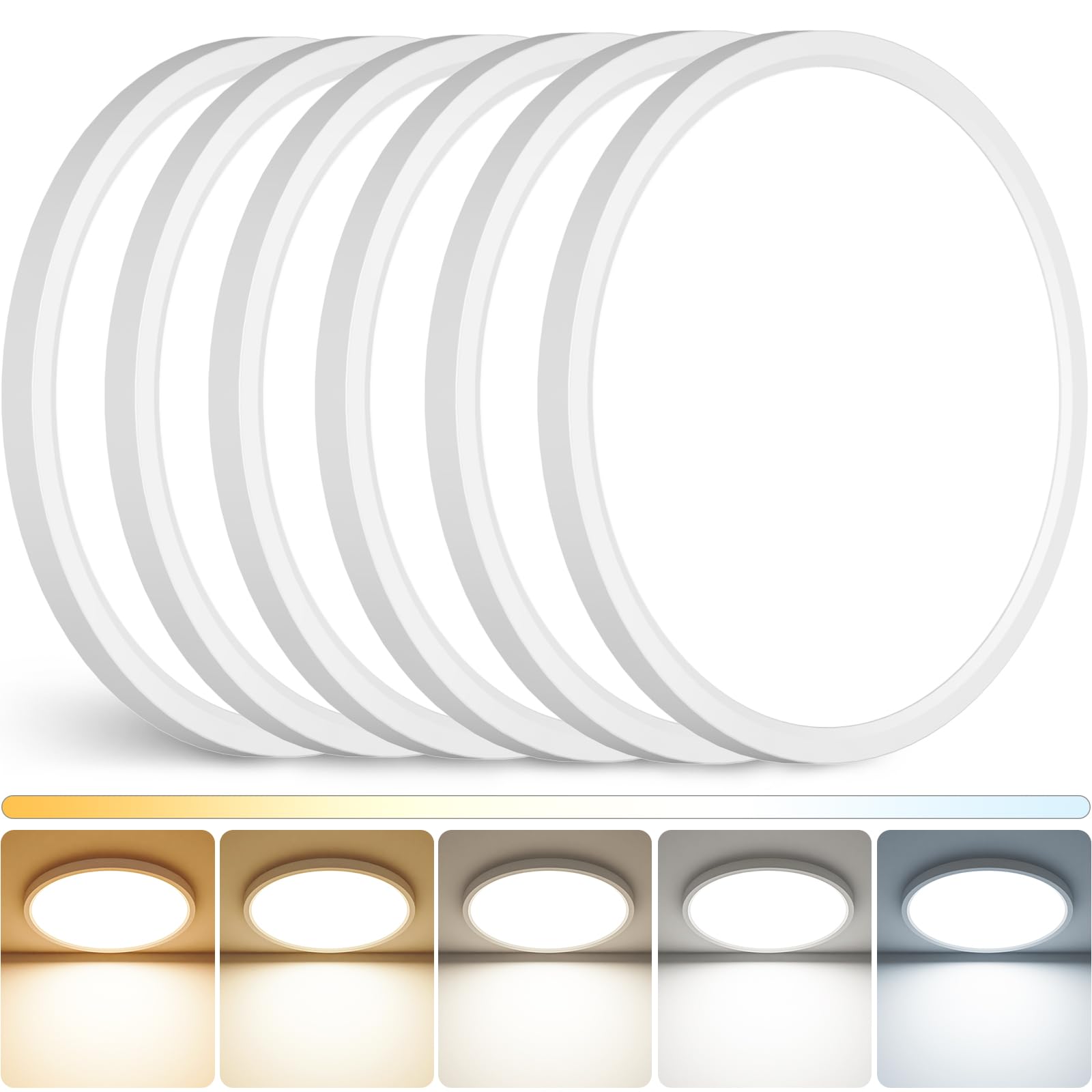 Peasur 12-inch LED ceiling light front view for hallways