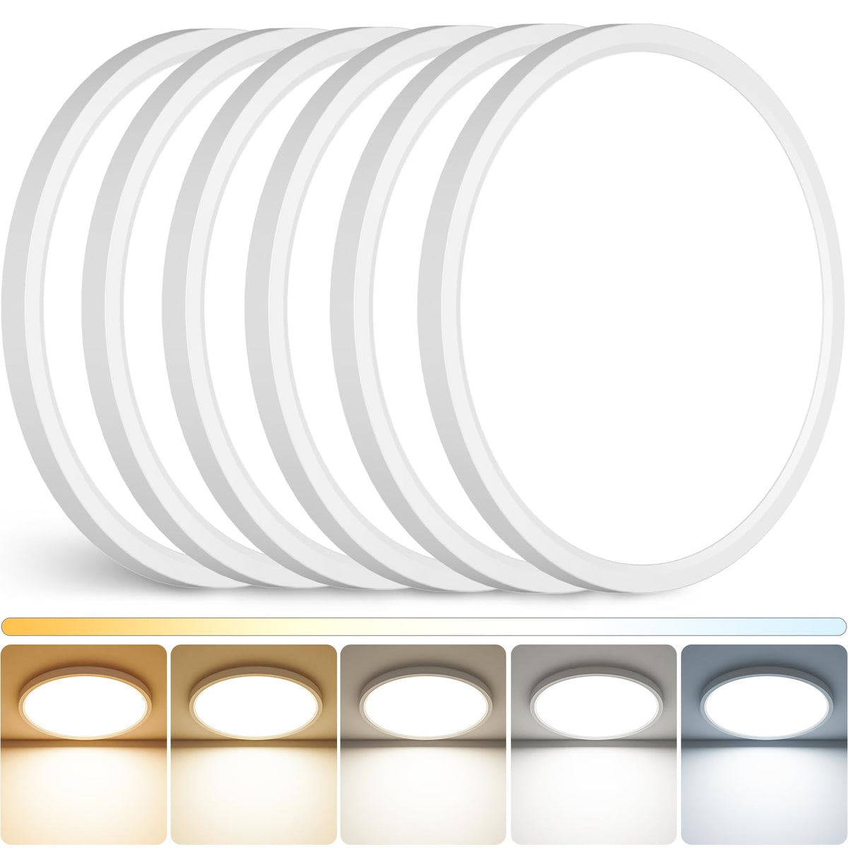 Peasur 12-inch LED ceiling light front view for hallways