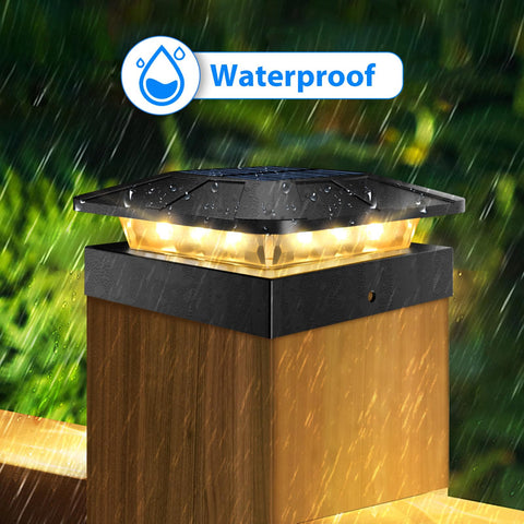 Peasur 4x4 solar post-cap light easy to install on sunny posts