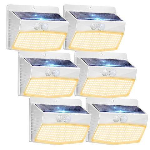 Peasur 6-pack solar outdoor lights with motion sensor illuminate walkways