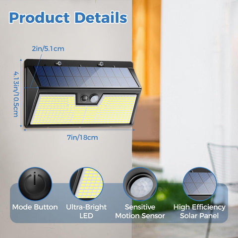 Peasur solar light on fence delivers bright exterior illumination