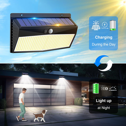 Peasur brighter garden light covers a wider area for safer evenings.