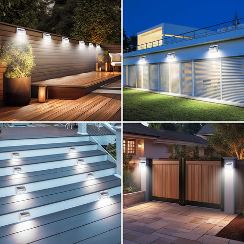 Peasur garden yard illumination lights path after dusk