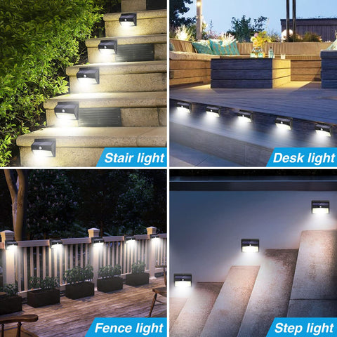 Peasur high-efficiency solar panel charges faster for longer night lighting.