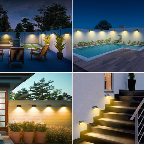 Peasur high-efficiency solar panel charges quickly for longer night lighting.