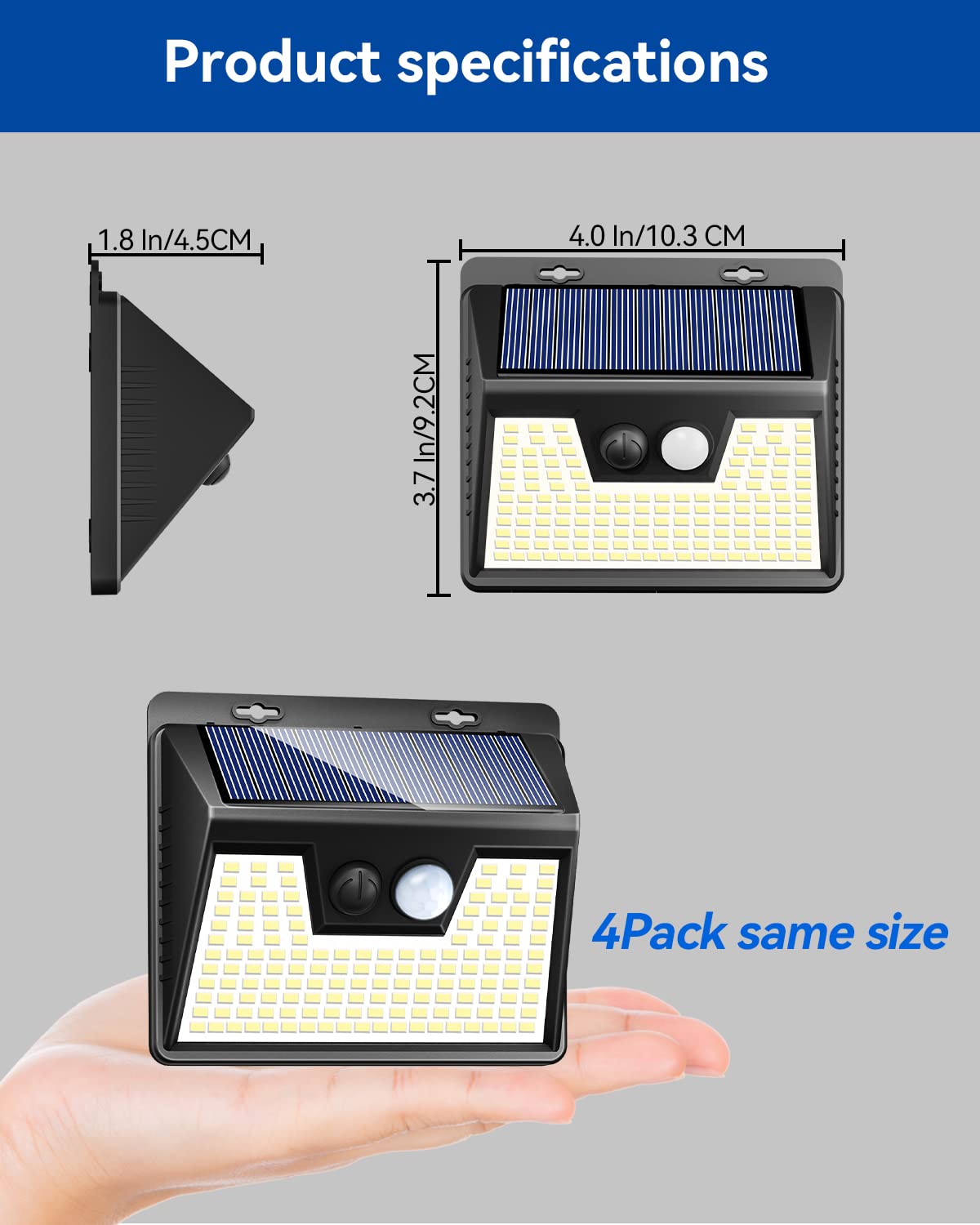 Peasur IP65 waterproof solar wall light withstands rain while providing reliable brightness.