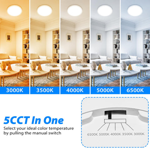 Peasur 5CCT dial-range ceiling light showing adjustable color temperature