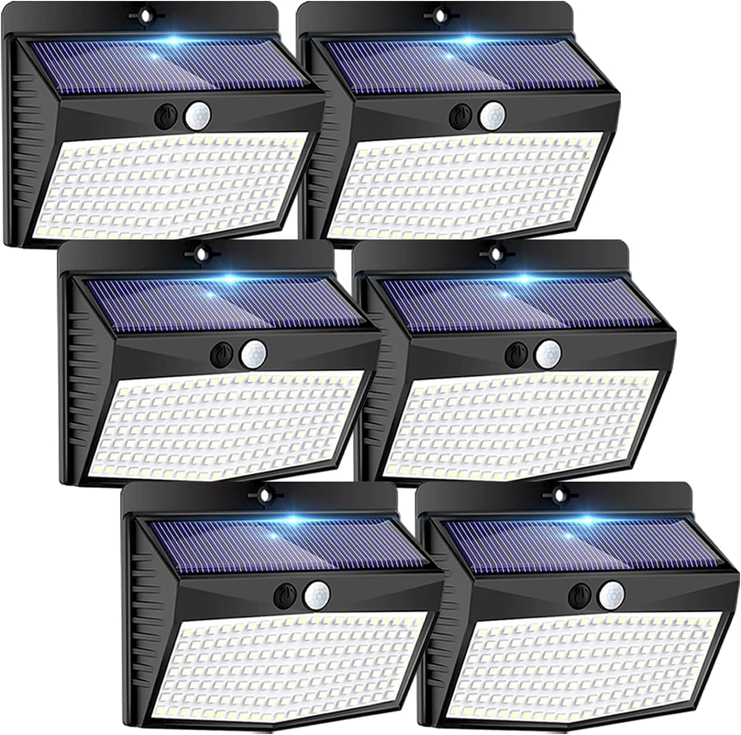 Peasur outdoor motion-sensor solar light highlighting walkways at night
