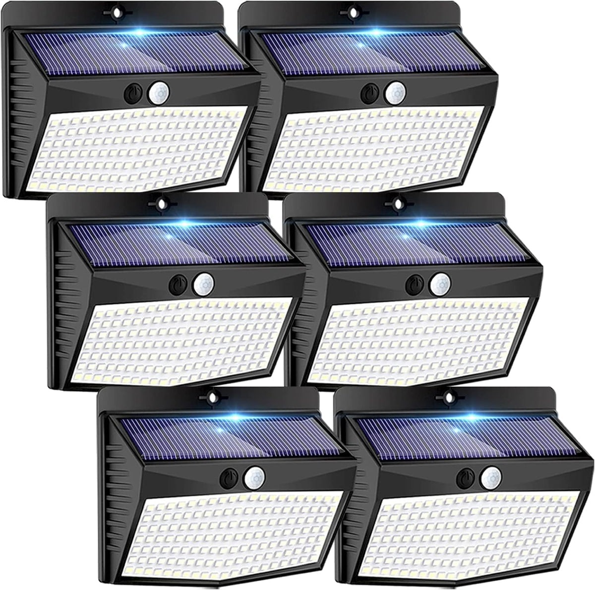 Peasur outdoor motion-sensor solar light highlighting walkways at night