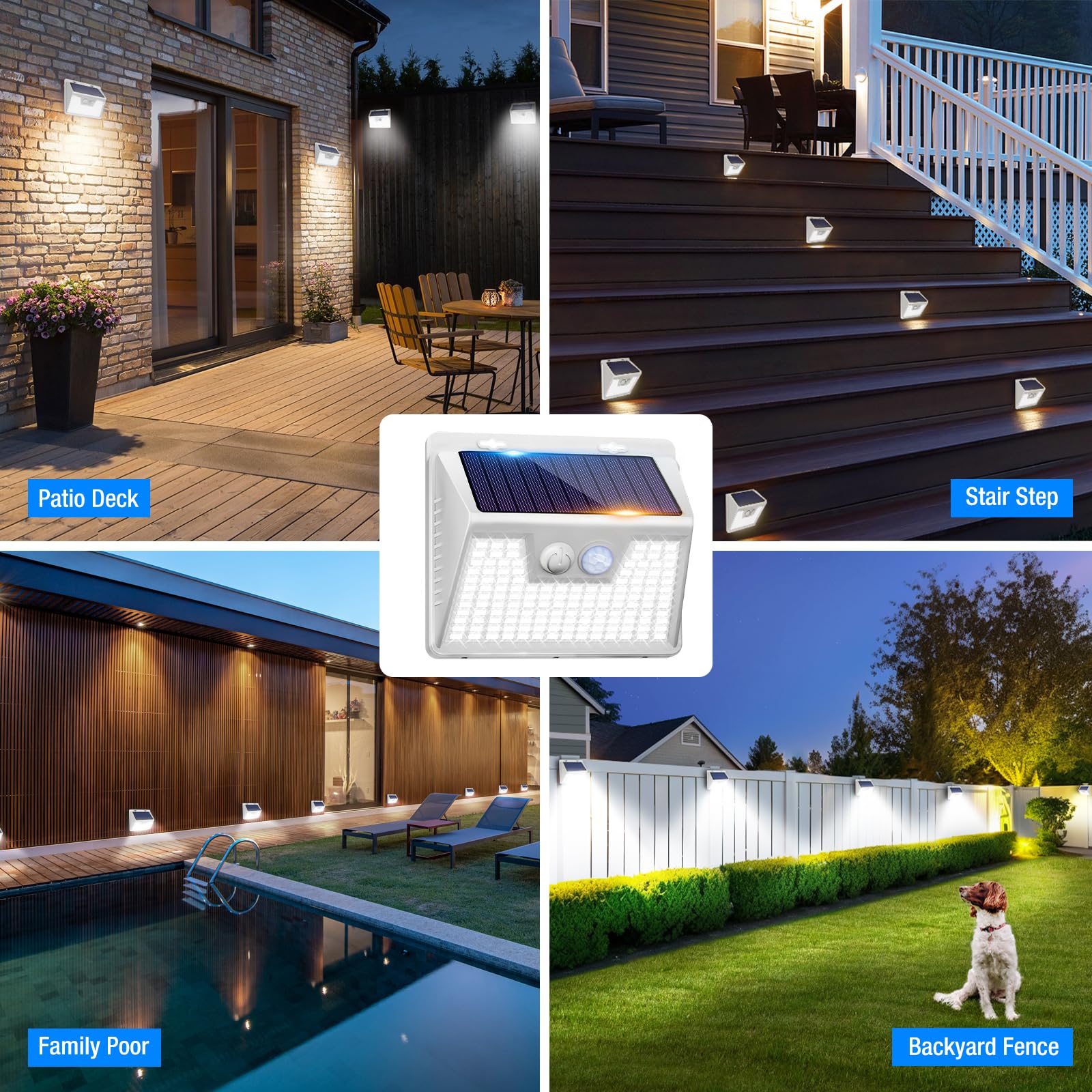 Peasur outdoor pathway lights guide steps safely at night