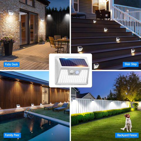 Peasur outdoor pathway lights guide steps safely at night