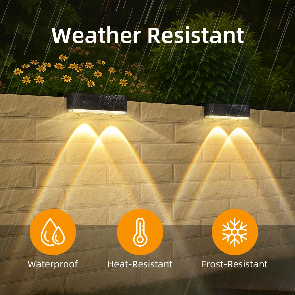 Peasur weatherproof fence lights built to endure rain and snow.