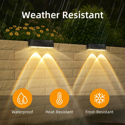 Peasur weatherproof fence lights built to endure rain and snow.