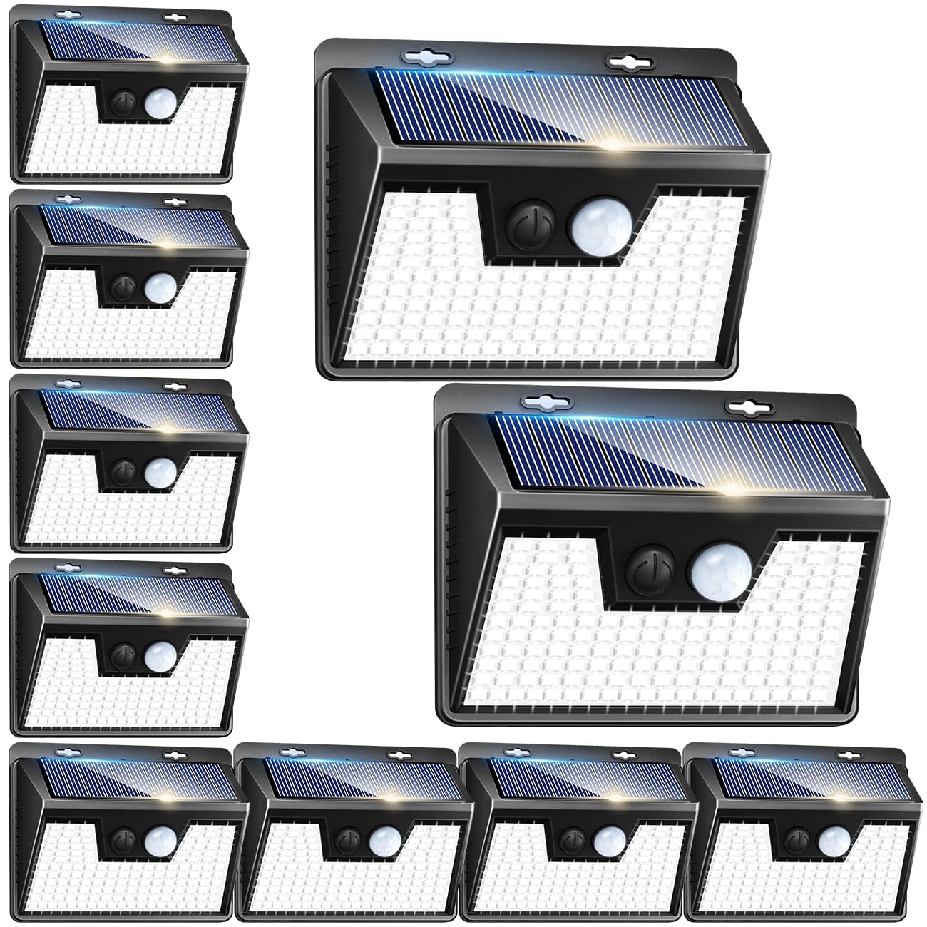 Peasur solar lights with 140 LED beads illuminate outdoor spaces clearly