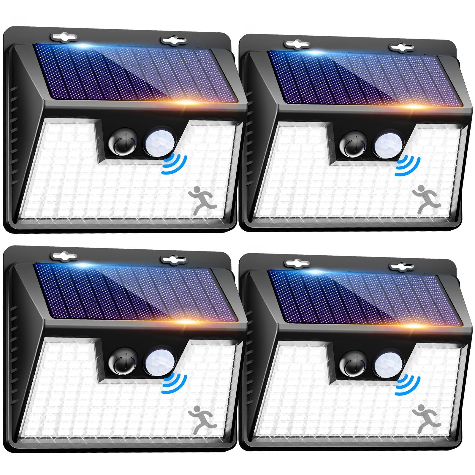 Peasur solar lights outdoor front-door entry illumination and safety.