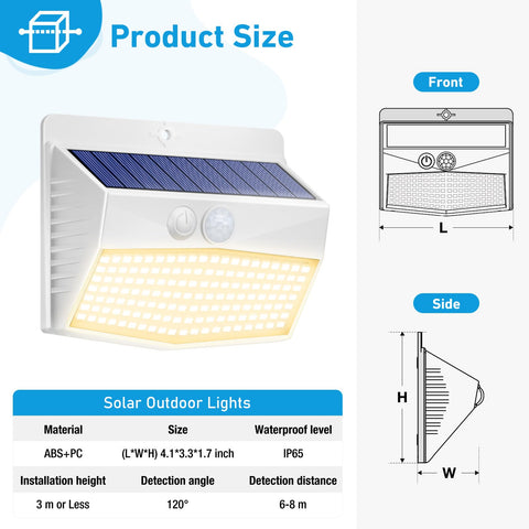 Peasur wall-mount solar light for patio and deck