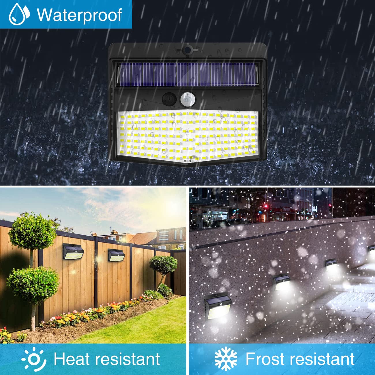 Peasur waterproof outdoor lights withstand rain and harsh weather.