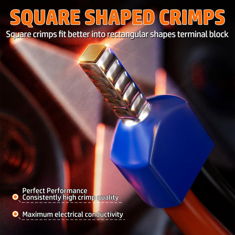 Wide AWG 28-7 range supports delicate electronics to heavy-duty wiring.