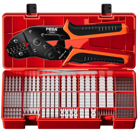 PEBA crimping tool box for organized projects and easy access