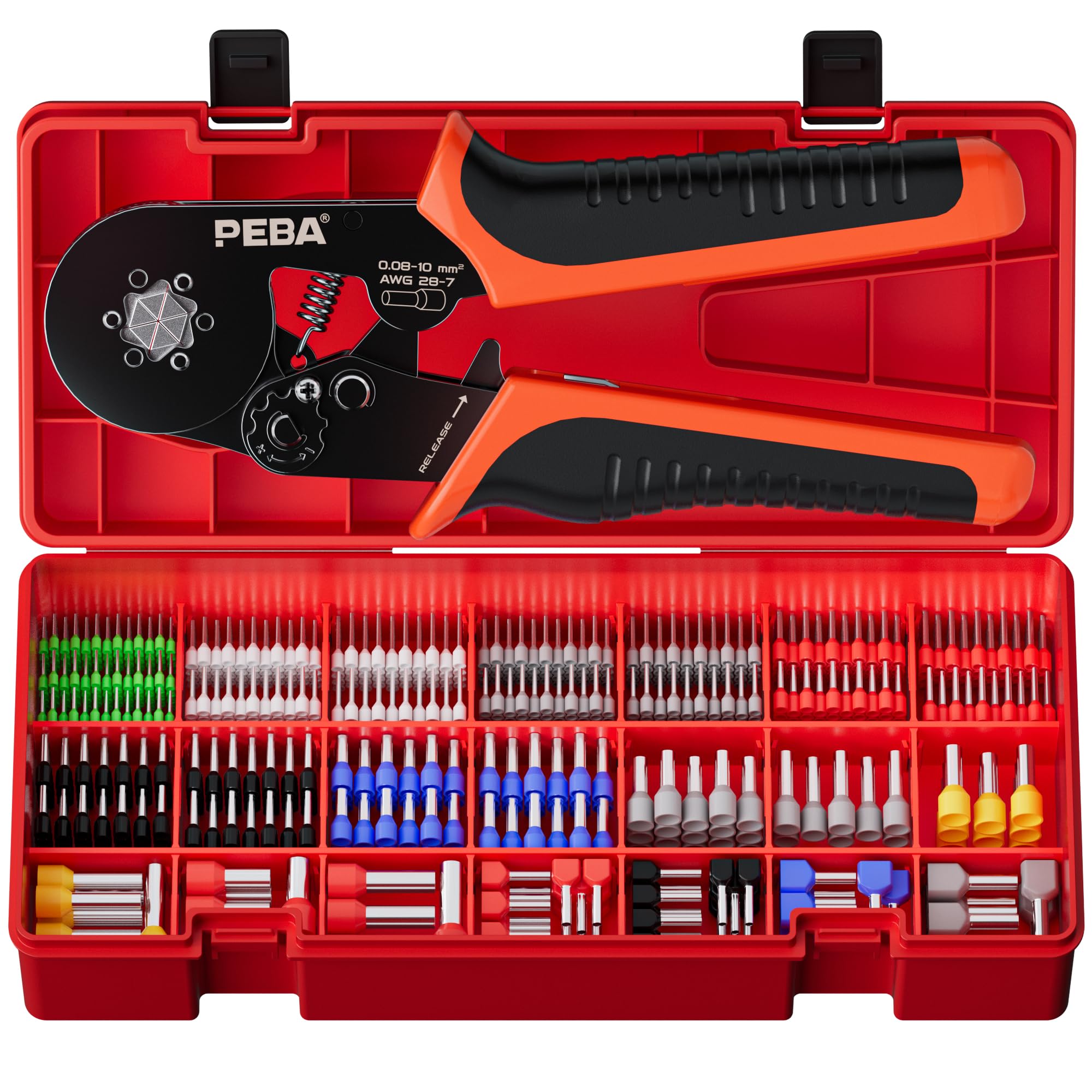 PEBA ferrule kit with 21 sizes for reliable terminations.