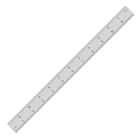 PEC Tools 12-inch ruler with 4R graduations for precise fractions