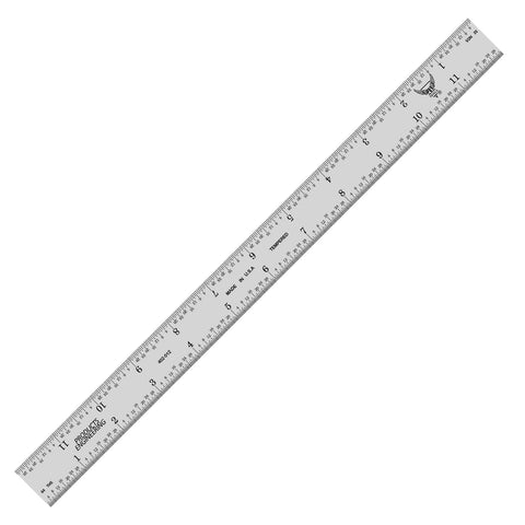 PEC Tools 12-inch ruler in hardened stainless steel for precision tasks