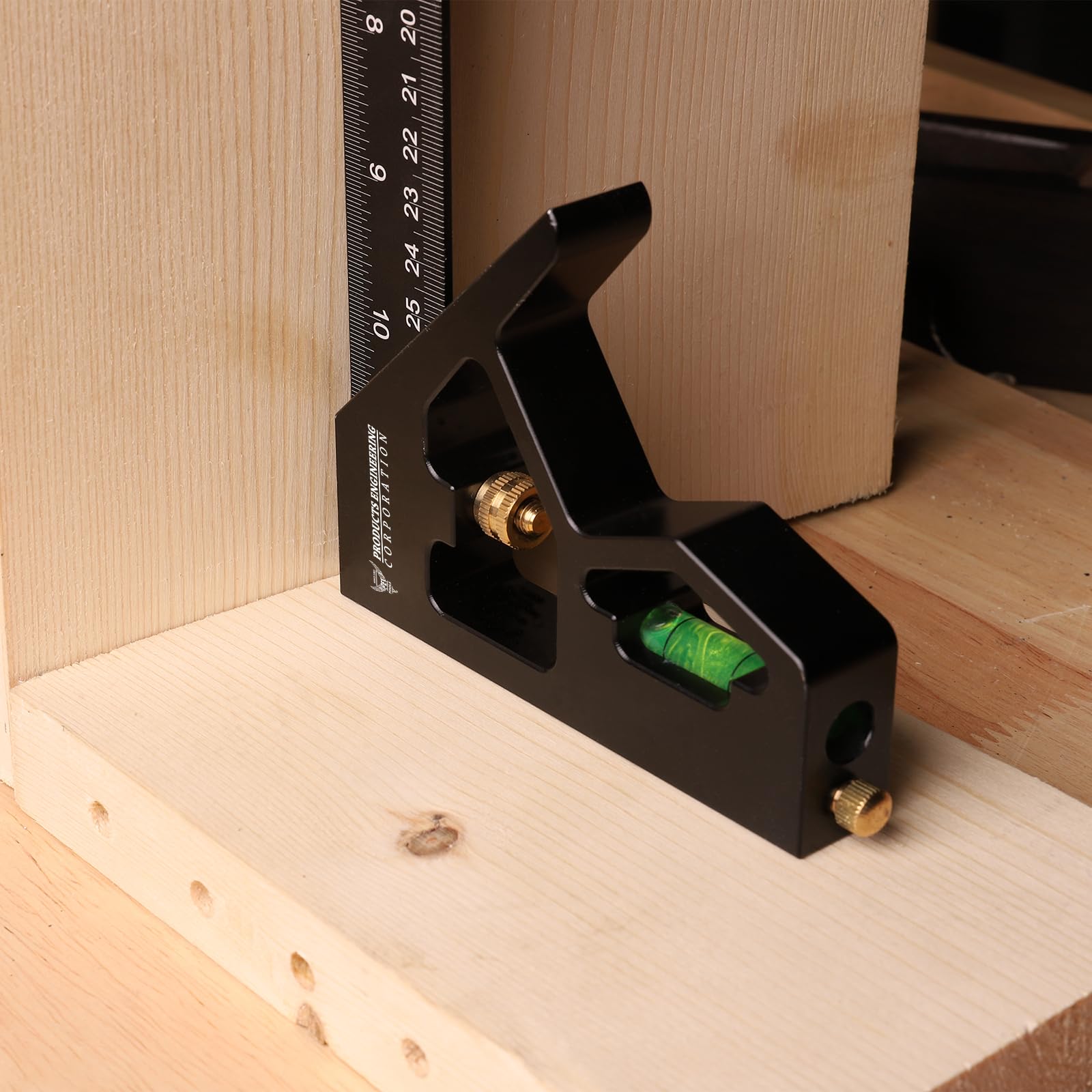 PEC Tools 2Piece square offers reliable 90/45-degree angles for layout accuracy.