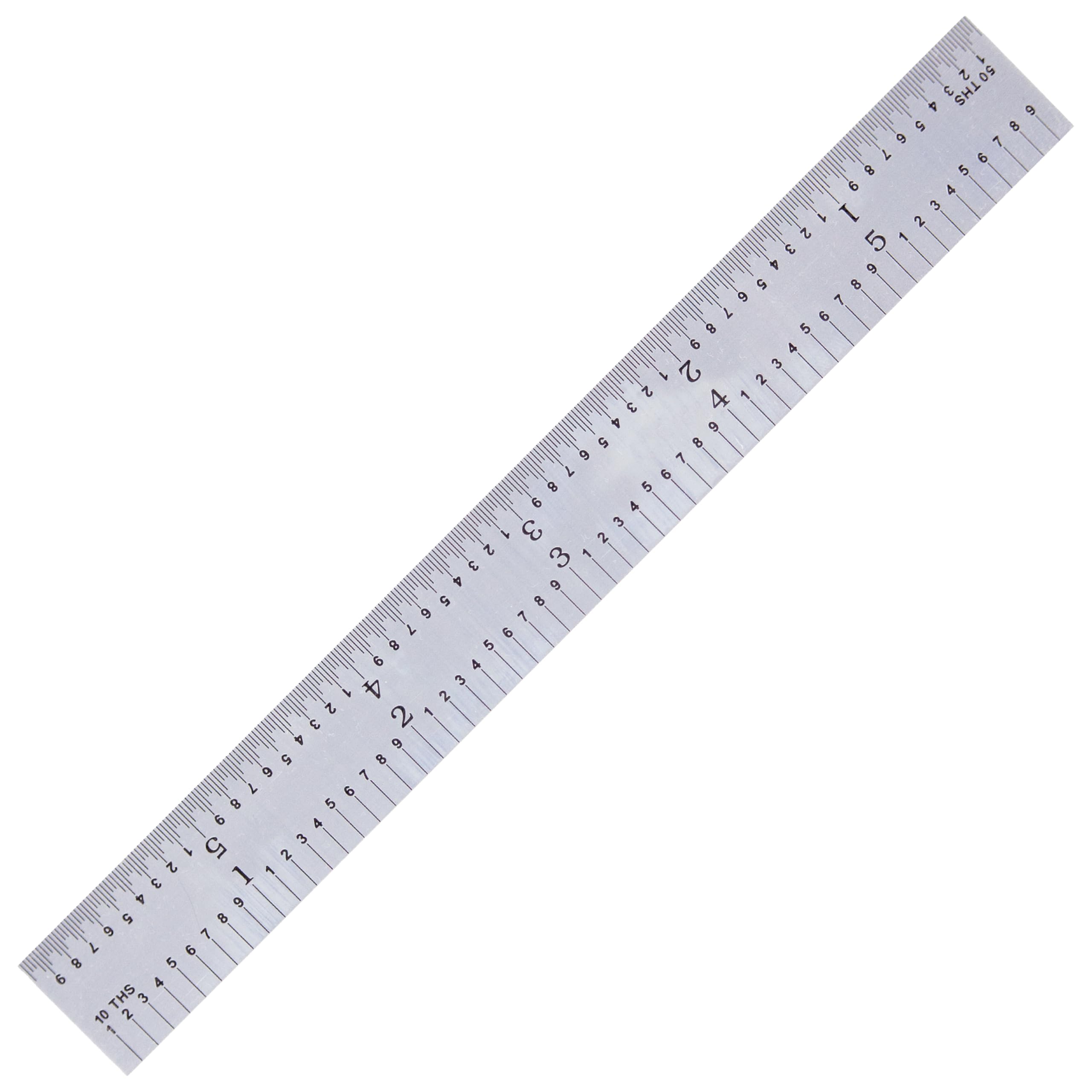 PEC Tools 6-inch machinist ruler back graduations for versatile layouts
