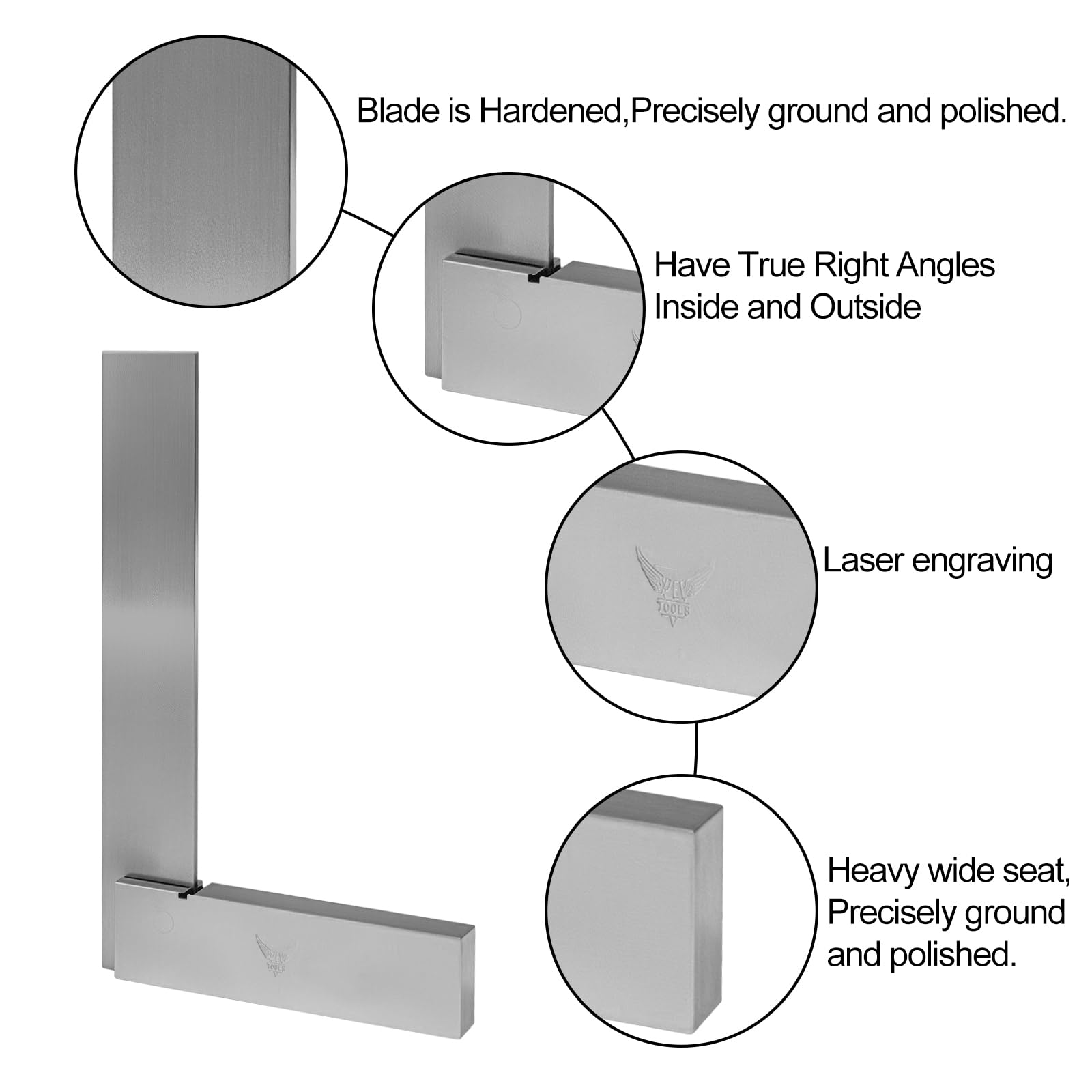 PEC Tools machinist square debris notch aids clean measurements