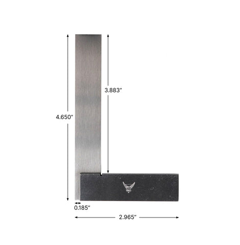 PEC Tools machinist square with hardened steel blade for durable accuracy