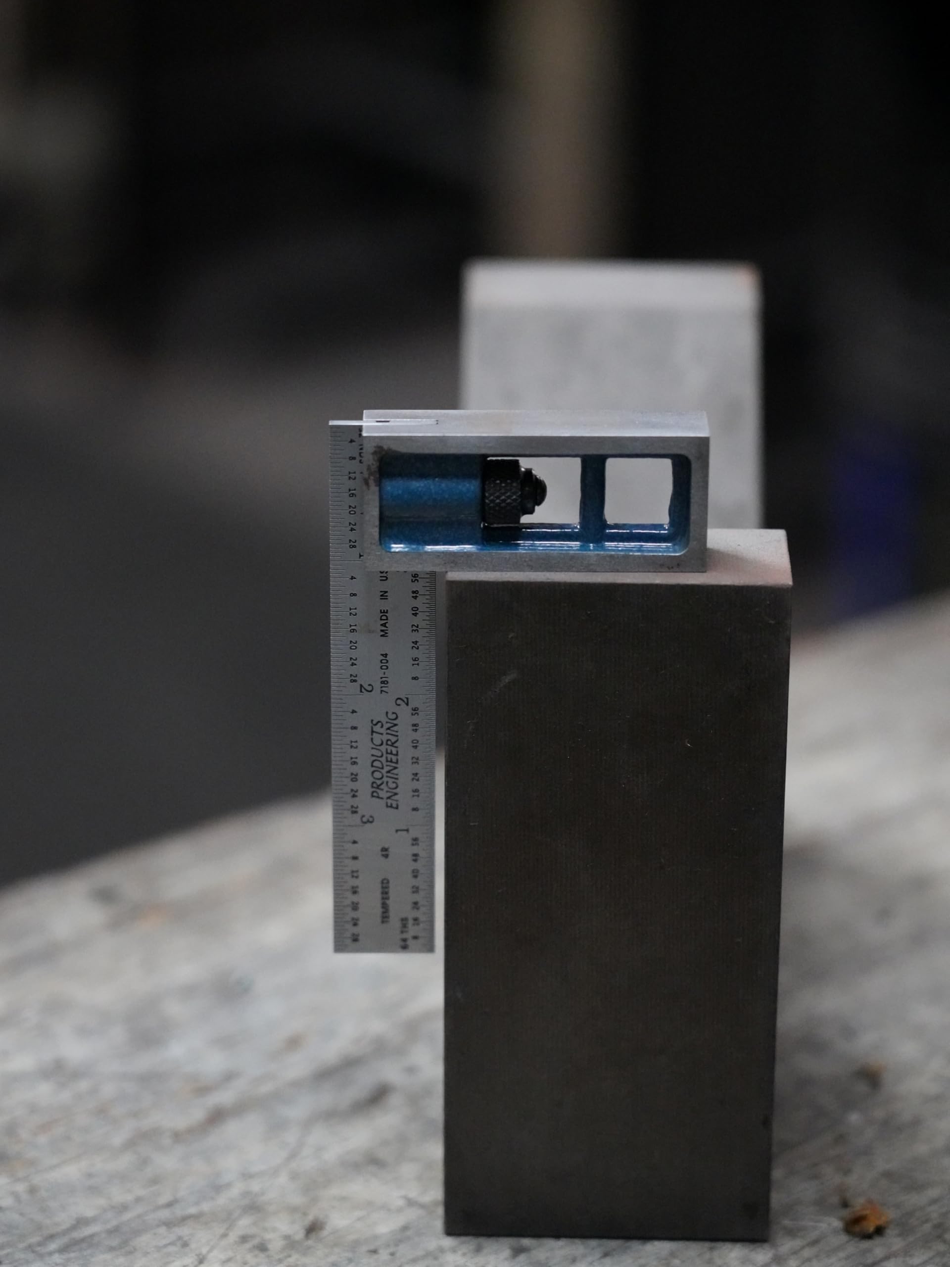 PEC Tools satin chrome finish improves readability during layout work.