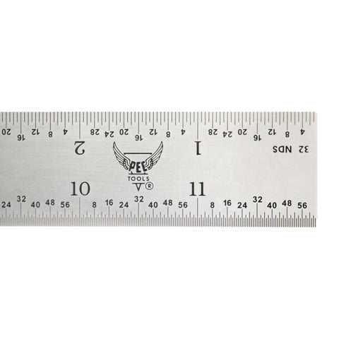 PEC Tools 12-inch ruler ideal for metalworking and woodworking layouts