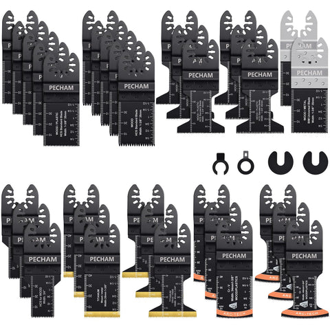 Pecham 37-piece oscillating blade set for versatile cutting tasks