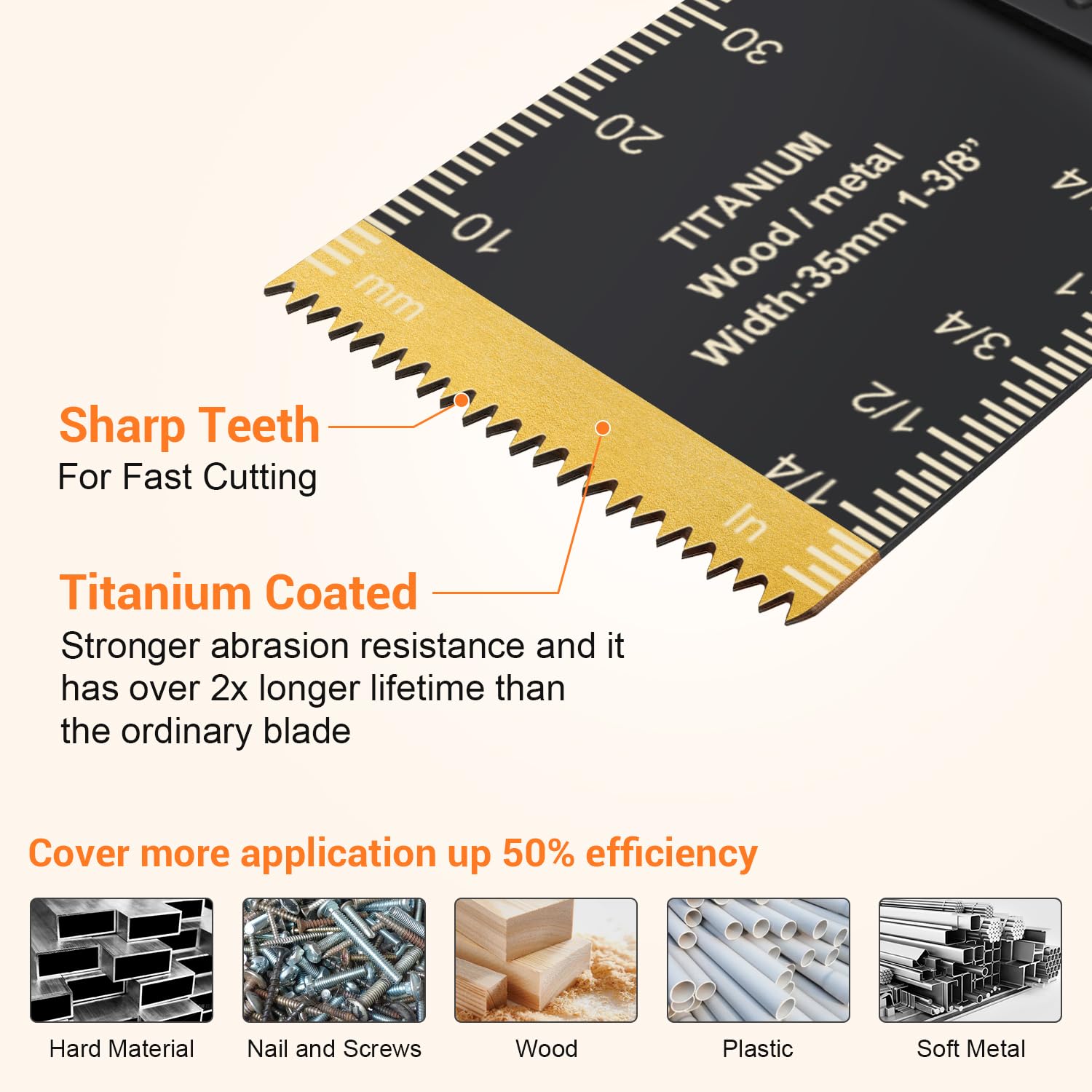 PECHAM titanium coated blades for plastic cutting provide fast, clean finishes.