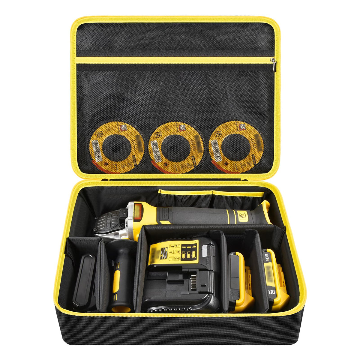Peciue bag fitting the DCG413B with organized compartments for accessories