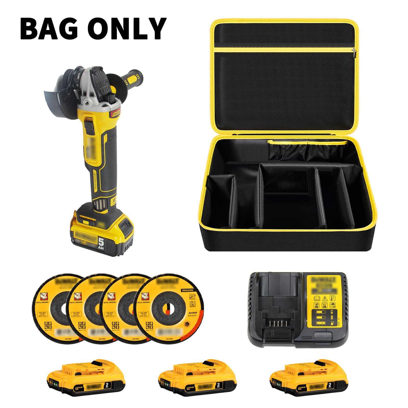 Peciue bag for DCG416B FLEXVOLT with blade and charger storage