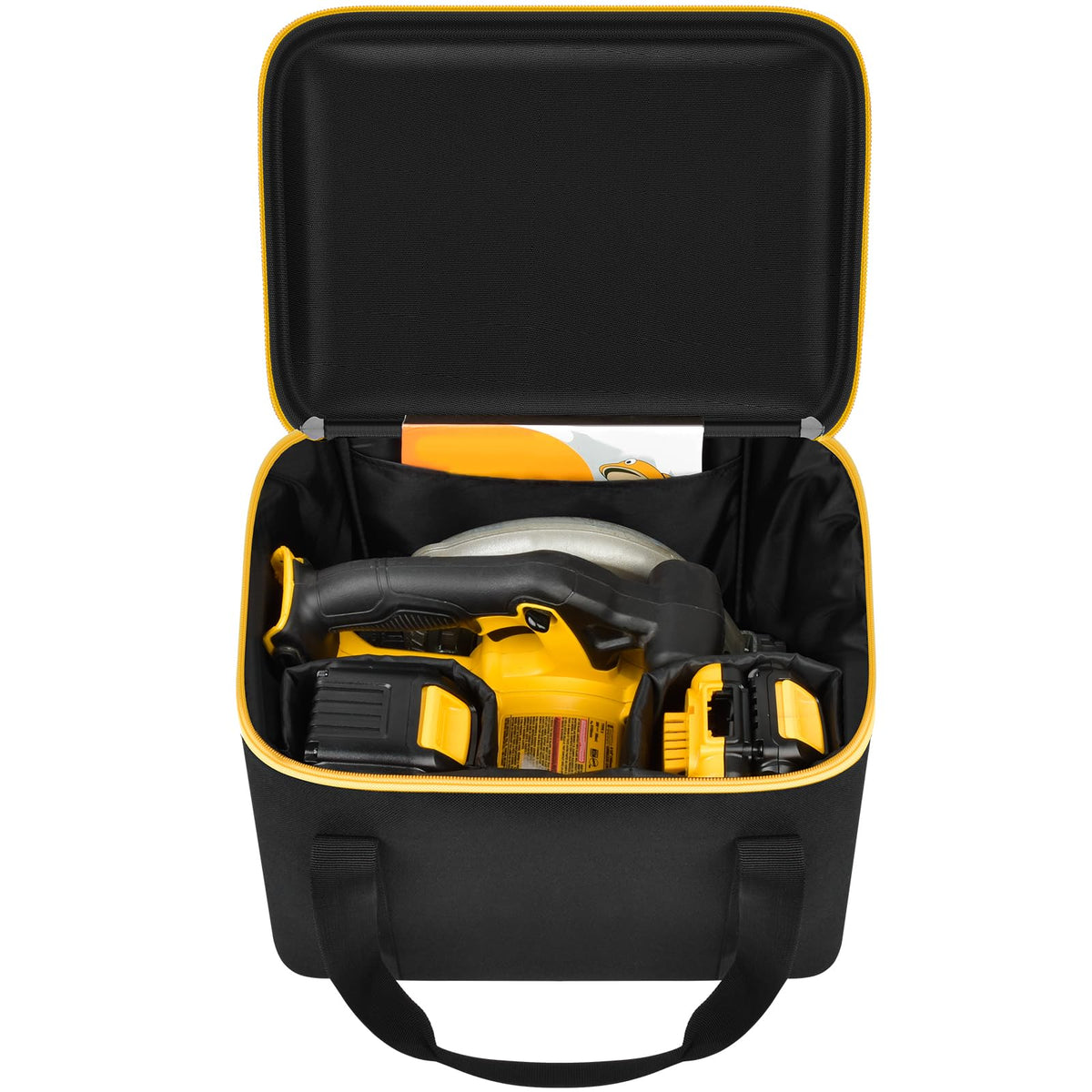 Peciue bag exterior designed for DEWALT and Makita saws, portable on site.