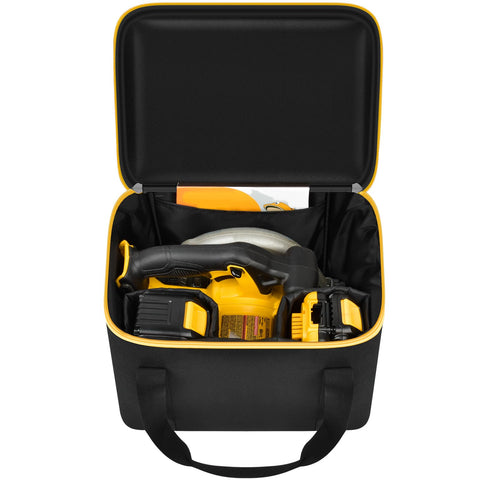 Peciue bag exterior designed for DEWALT and Makita saws, portable on site.